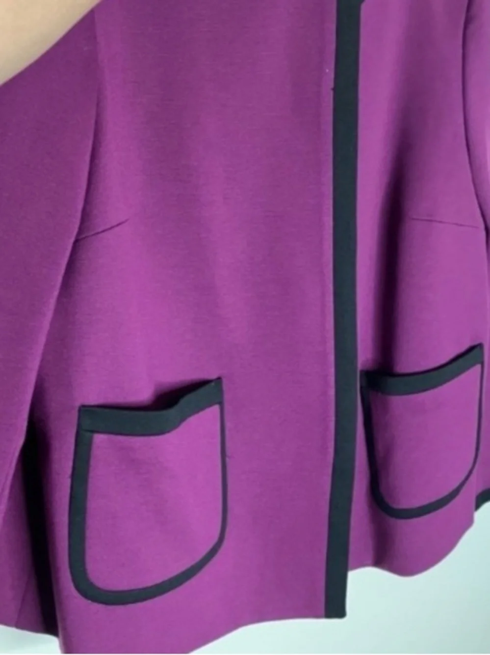 Nine West plum purple open dress jacket 14